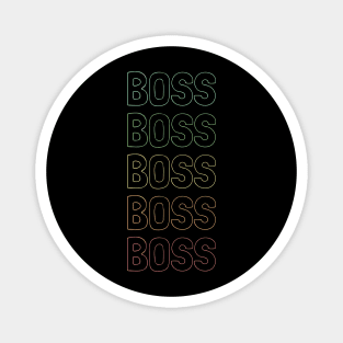 Boss Name Pattern Magnet